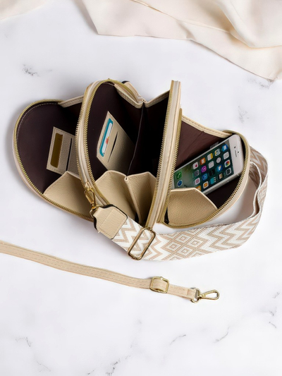 Royalfashion Geantă-portofel multifuncțională pe curea cu buzunar matlasat