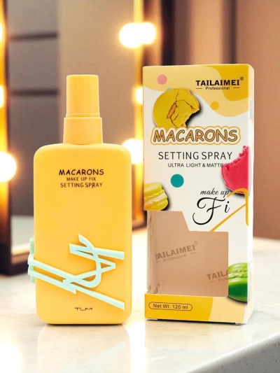 Macarons Spray Fixare Machiaj Galben