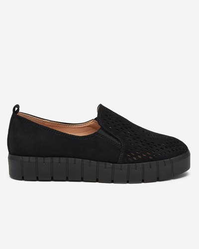 Pantofi negri ajurati de dama Ihalmi - Incaltaminte