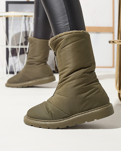 Cizme de damă verde închis a'la cizme de zăpadă Tirigga- Footwear