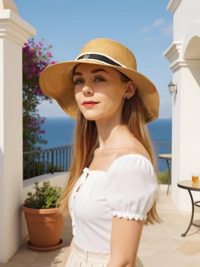 Royalfashion Pălărie de paie pentru femei Sunny Meadow