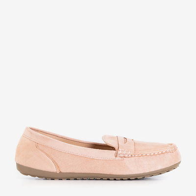 Mocasini pentru femei Selbika roz deschis - pantofi