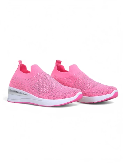 Adidași cu talpă înaltă pentru femei Royalfashion, cu aplicații de strasuri Qelavise