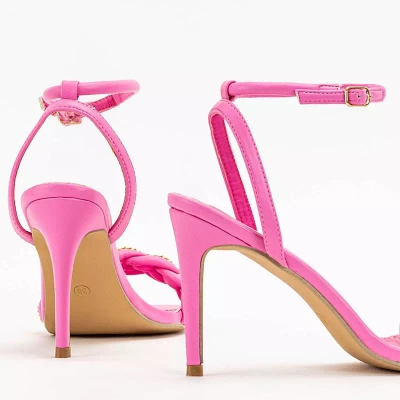OUTLET Sandale dama fuchsia pe stiletto Tenedi - Incaltaminte