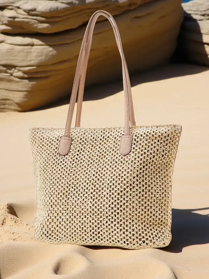 Royalfashion Geantă de paie mare de vară