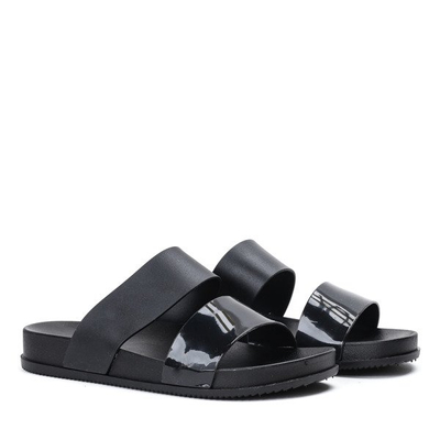 Gumowe klapki w kolorze czarnym Aquera - Obuwie