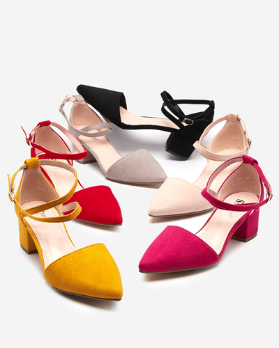 Sandale roșii de damă pe stâlp Crisco - Încălțăminte