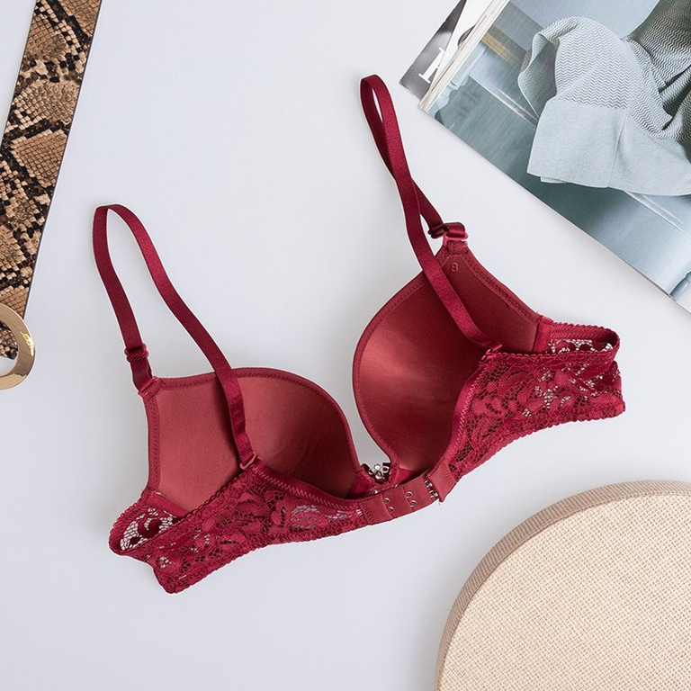 Sutien push-up maro pentru femei - Lenjerie de corp