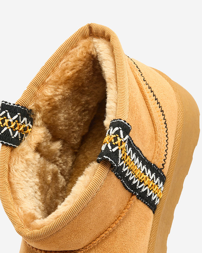 Royalfashion Cizme scurte pentru femei a'la cizme de zăpadă cu ornament Erititta