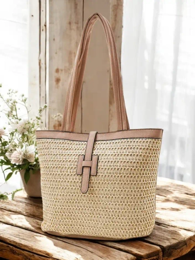 Royalfashion Geantă de paie mare pentru femei