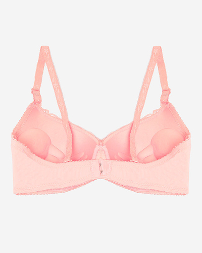 Sutien pudrat pentru femei cu inserție de dantelă - Lenjerie intima