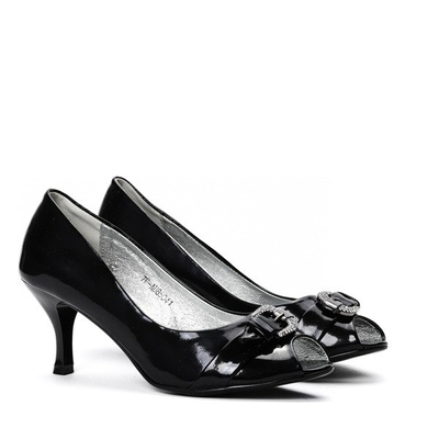 Czarne czółenka bez noska- Obuwie