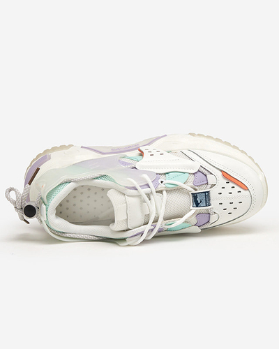 OUTLET Pantofi sport dama, adidasi in alb si mov Xillop - Incaltaminte