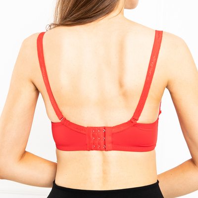 Sutien captusit rosu cu dantela - Lenjerie intima