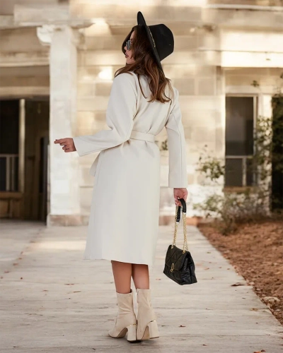 Royalfashion Palton lung de damă