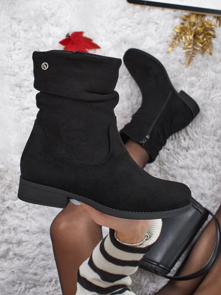 Botine de damă din piele ecologică intoarsă Norvia