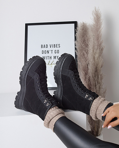 Cizme de vânătoare izolate pentru femei, de culoare neagră Wosser- Footwear