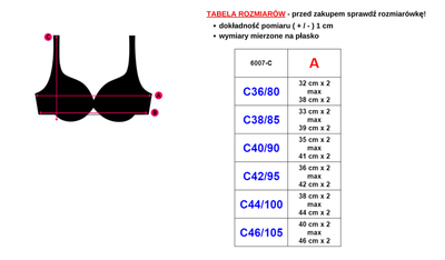 Violet - sutien neagră căptușit cu dantelă - Lenjerie de corp