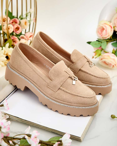 Royalfashion Mocasini pentru femei cu zirconii Ali