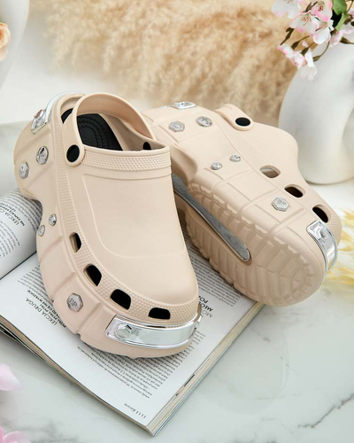 Royalfashion Șlapi de cauciuc pentru femei cu ornamente Kiroo