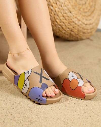 OUTLET Aur - papuci de dama maro Elmino - Incaltaminte