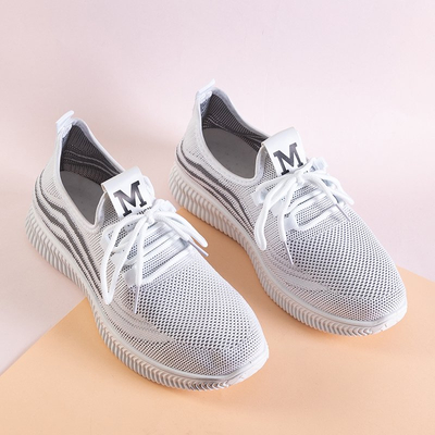 Încălțăminte de sport albă pentru femei Slisov - Încălțăminte