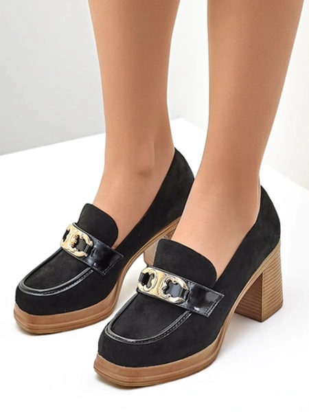 Mocasi de damă Royalfashion pe tocul bloc Qeroy