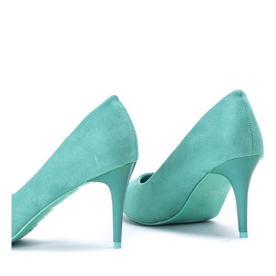 Czółenka na szpilce z eko zamszu w kolorze morskiej zieleni Camoa - Obuwie