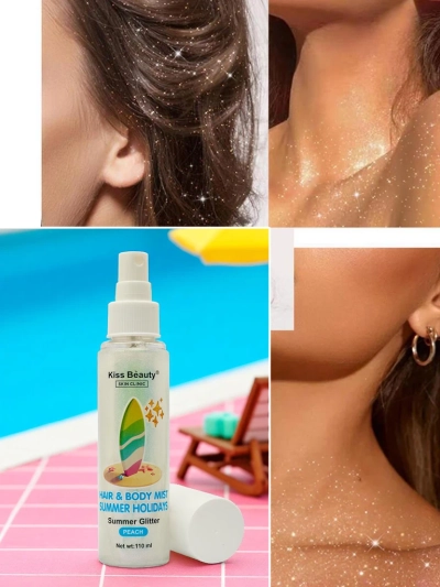 Summer Spray – Iluminator lichid pentru păr și corp Peach