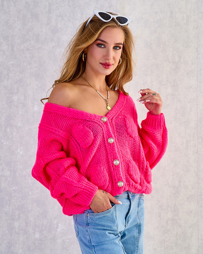 Royalfashion Pulover tricotat pentru femei cu nasturi
