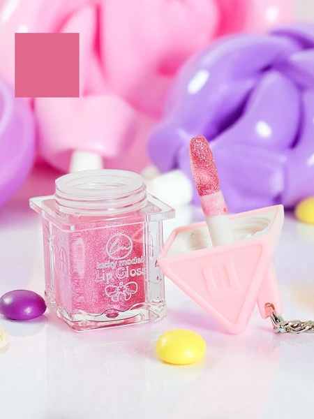 Luciu de buze cu sclipici, culoare Roz