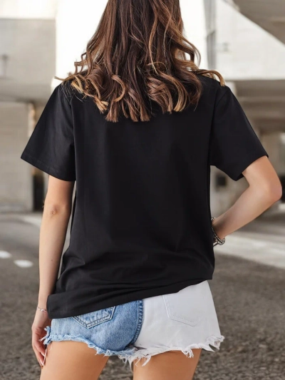 Royalfashion Cămașă din bumbac pentru femei Savurează Momentul Cu Refresh