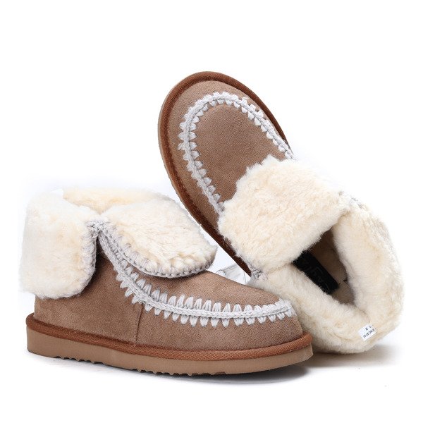 Śniegowce Emeraude w kolorze camel- Obuwie