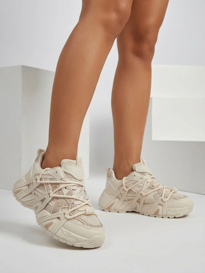 Sneakers Damă Aurora Bej Sintetici Sportivi de Vară