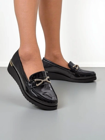 Mocasıne pentru femei Royalfashion pe un toc mic Leffo