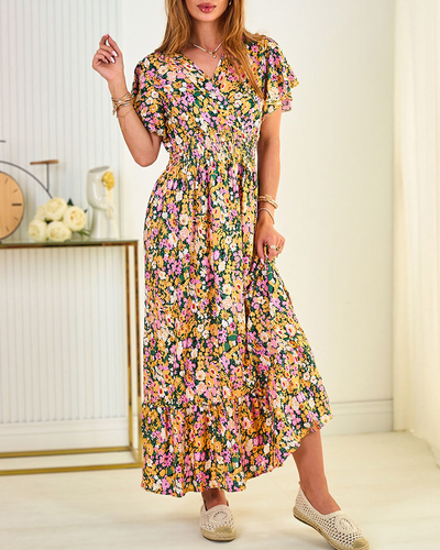 Royalfashion Rochie midi cu flori pentru femei