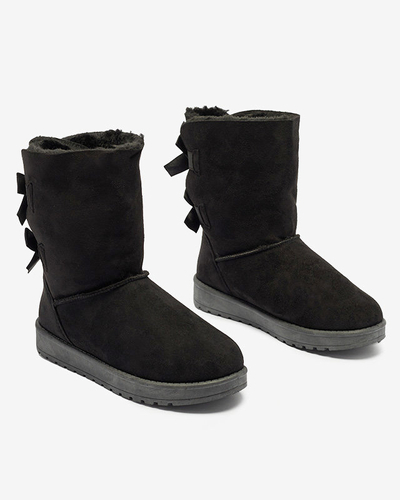 Botine Stella din piele ecologică de căprioară cu toc plat