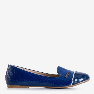 OUTLET Mocasini copii bleumarin cu relief în relief Varecia - Încălțăminte