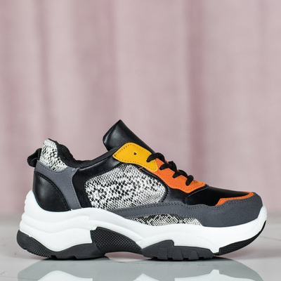 Czarne buty ugly shoes ze wstawkami Nikaragua - Obuwie