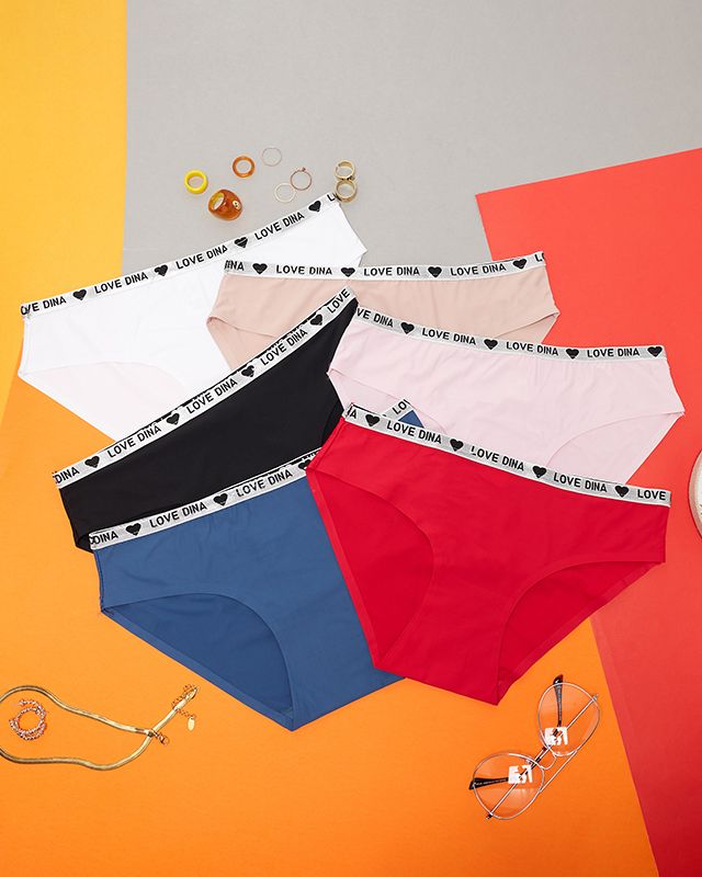 Un set de chiloți de damă monocolor tip 6 / pachet - Lenjerie intimă