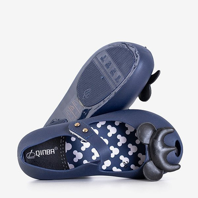 Meliski bleumarin pentru copii cu decorațiuni de la Blanka - Încălțăminte