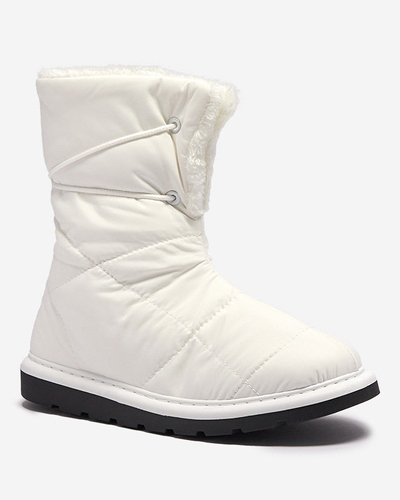 Pantofi de damă albi a'la cizme de zăpadă Amirfu- Footwear