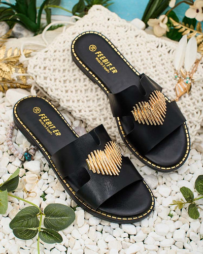Royalfashion Șlapi cu talpă plată Ortyca pentru femei