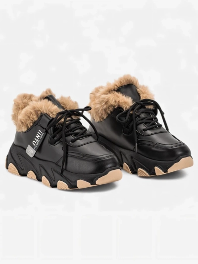 Tenisi sport negri pentru femei cu blana Nonua. Încălțăminte