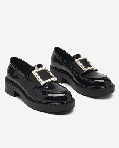 Pantofi lacuiti cu catarama neagra Fogim - Incaltaminte