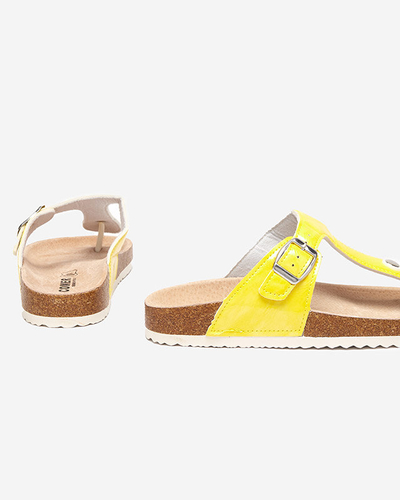 OUTLET Slapi galbeni dama Elotsi - Incaltaminte