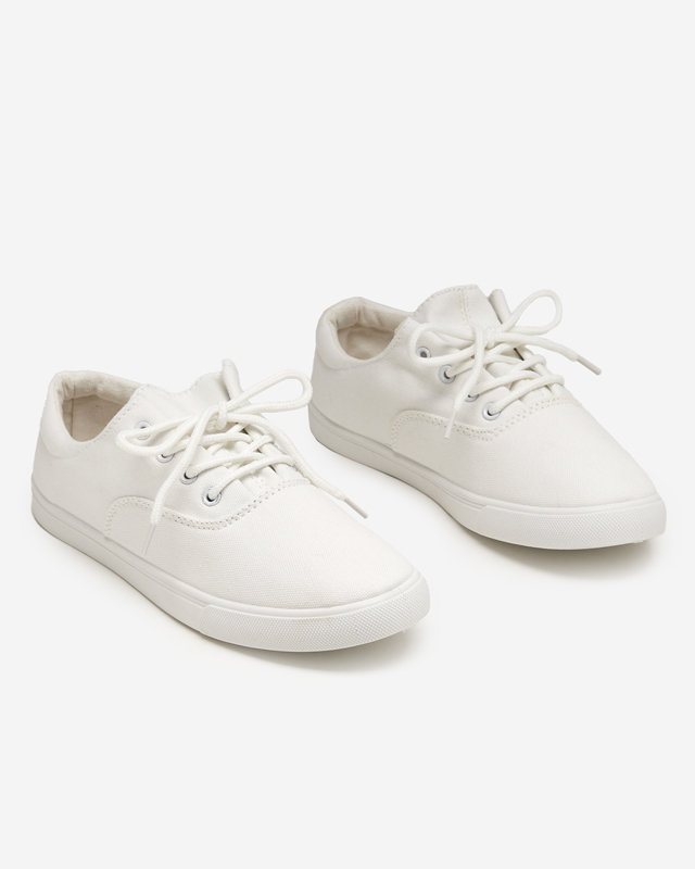 OUTLET Tenisi albi dama Raso cu siret - Incaltaminte