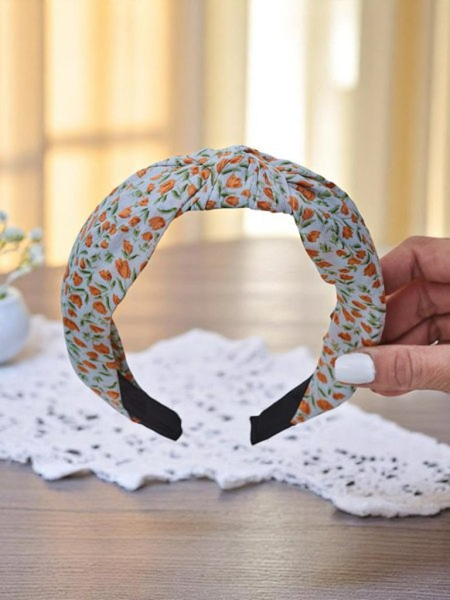 Royalfashion Bentita cu fundă, model floral Lilia