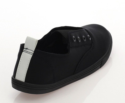 Czarne sportowe tenisówki z tkaniny Samanta - Obuwie