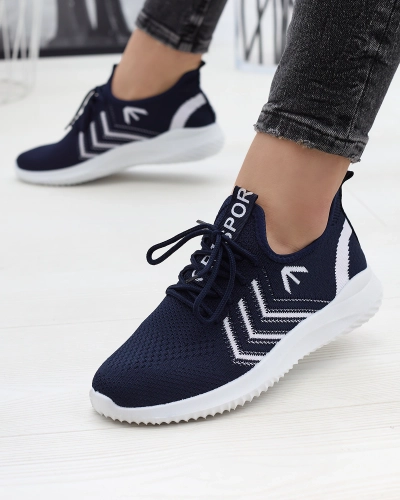 Pantofi sport de damă din material textil de culoare albastru marin Leridis - Încălțăminte